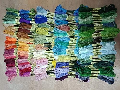 SELCRAFT Threads, Изберете произволен цвят и брой на Мулине Бродерия Мулине / Кръстат Бод Конци, Конци Мулине - 50ШТ Модел 1730