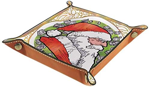 LORVIES Поглед отстрани Дядо Коледа с Графичен Модел Кутия за Съхранение на Куб Кошница Кошчета и Контейнери за Офис у
