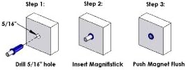 Магнитен държач за ключове Magnifistik (3 опаковки)