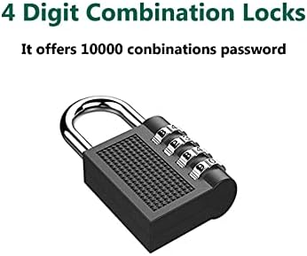 Sunrade 2 Pack Combination Lock 4 Digit Outdoor Waterproof Locker Number Lock 1.25 Инчов Combination Gate Locks, Padlock