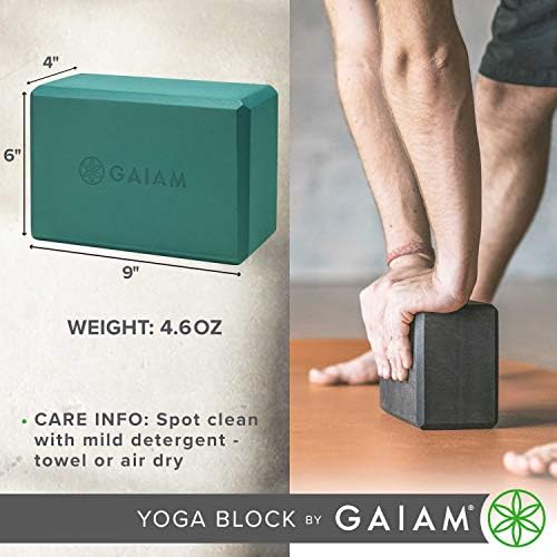 Gaiam Yoga Block - Поддържаща пяна EVA Без латекс, Мека Нескользящая Повърхност за Йога, Пилатес, Медитация
