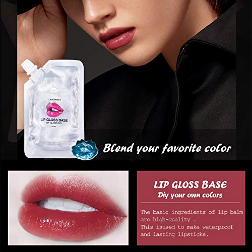 FERCAISH Lip Gloss Base, Ръчно изработени Lipstick Material Lip Makeup Primers, Non-Stick Lip Gloss САМ Your Own Lipstick Colors ( 50 ml )
