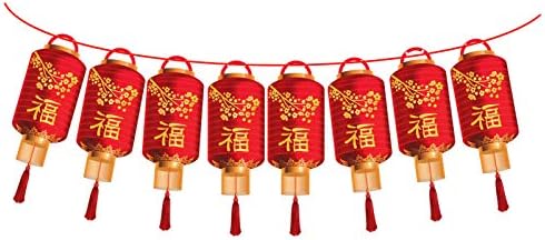 Пролетен Фестивал На Фу Банер Китайската Нова Година Фенер Стенни Декорации