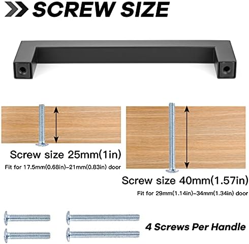 10 Pack Cabinet Handles Stainless Steel Square Cabinet Pulls Matte Black Drawer Pulls 4-инчов (102) Hole Center, Modern