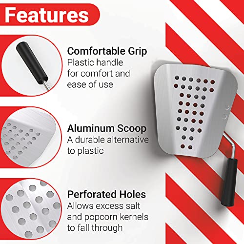 Лъжичка Popcorn Poppy's алуминиев Експрес лъжичка за пресяване на зърна за комерсиална и домашна употреба