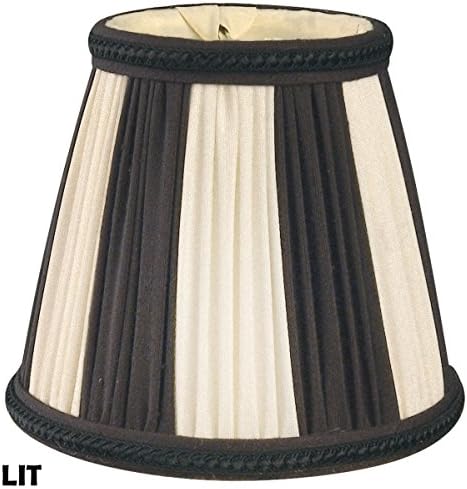Royal Дизайн Клип На Плиссированный Лампа Полилеи, Черно и Слонова Кост, 3 x 5 x 4.5, Единния