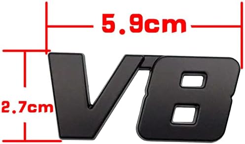 2 елемента Suv 4WD и AWD Серия на Автомобила 3D Лого Стикер V6 и V8 Емблемата на Иконата на Етикети Сребро/Черен за BMW Audi Jeep, Honda, Ford, Toyota Lexus Mazda направи си САМ Украса (V8, черен цв