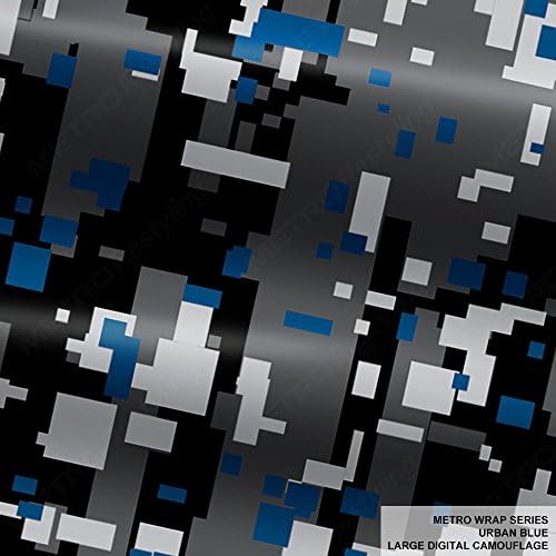 Метро Wrap Urban Series Blue Large Digital Camouflage 5ft x 3 фут (15 sq/ft) Camo Рибка Car Wrap Film