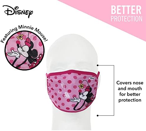 Тъканта маска Disney Minnie Mouse За Лицето, Официално Лицензирана, Моющаяся, Детска
