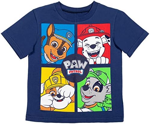 Nickelodeon Paw Patrol Boys French Terry 4 Piece Mix n' Match T-Shirt Shorts Set