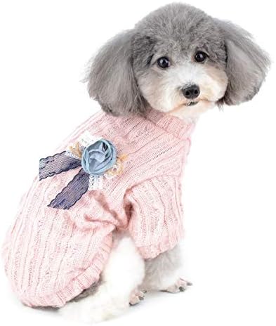 Zunea Pet Dog Sweater Warm Winter Jumper Coat Puppy Cat Knitted Clothes Small Dog Момиче Apparel Chihuahua Yorkshire Toy