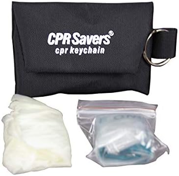 CPR Savers & First Aid на Веригата за първа помощ Face Shield Mask Ключодържател Kit with Gloves for CPR Training and