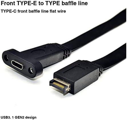 XIUXIU RainYun USB 3.1 Преден панел заглавие Вид на E Мъж на USB-C Тип C Женски дънната платка, кабел за разширяване на