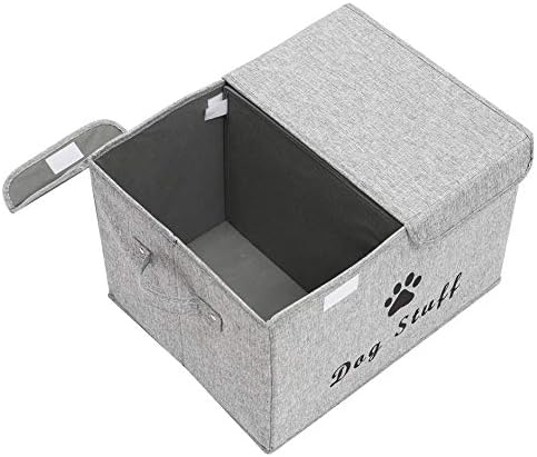 Xbopetda Бельо на Тъканта, Кутия с капак и Дръжки Сгъваема Кутия За съхранение на Кубчета за кучета,чудесно за Дрехи и