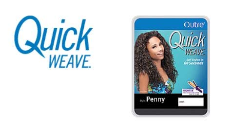Outre Quick Weave Half Wig - Penny (1B - Off Black)