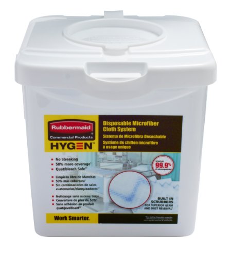 Rubbermaid Commercial Products 1822351 Hygen за Еднократна употреба зарядно устройство ще захранване на вана от микрофибър