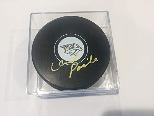 Дейвид Напитки подписа хокей шайба Nashville Хищници с автограф a - Autographed NHL Pucks