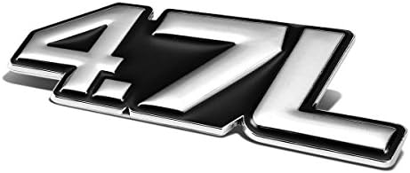 Метална Емблема на Стикер Лого Завърши Иконата 4.7 L (сребърни букви на черен фон)