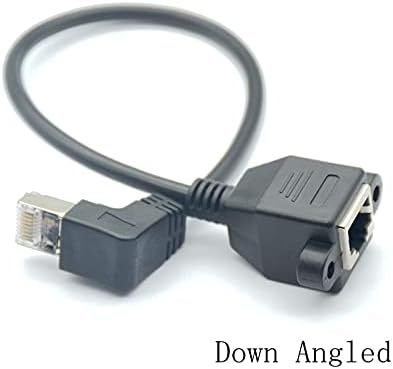 Съединители 1FT 30см UP Down Right Left Angled 90 градуса 8P8C FTP, STP Cat5 UTP RJ45 с винт LAN Ethernet Мрежова удължител 1ft - (Дължина на кабела: 3 m, цвят: директен)