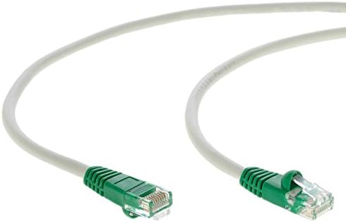 InstallerParts (5 Pack) Ethernet кабел CAT6 Кабел Crossover 15 фута - Сив w/Зелен Края на Професионалната серия - Мрежа