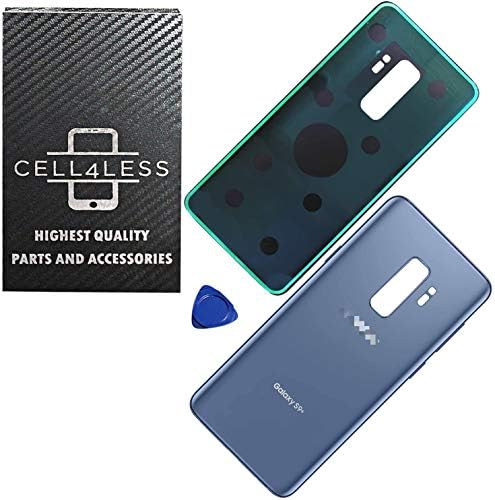 CELL4LESS Съвместима Задната със стъклен капак на Задната Батарейная врата е с Предварително инсталирана Самозалепваща Заместител на Samsung Galaxy S9 Plus OEM - Всички модели G965