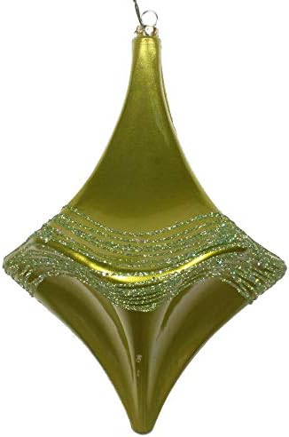 Vickerman Candy Glitter Коледа Decorative-Hanging-Pendant-Drop-and-Finial-Ornaments, 8, Лайм