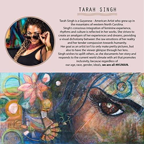 ARTOVIDA Artists Collective Lunch Wallet, HUMAN by Tarah Singh (САЩ) | 11 x 15 x 6 Голям за многократна употреба изолиран