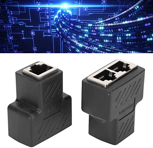 Shanrya Ethernet Cable Splitter, Проста Операция 3 Начина за Свързване на Ethernet Дърва RJ-45 1 до 2 Начина за видеокамера, за Рутера за ТЕЛЕВИЗИОННИ кутии
