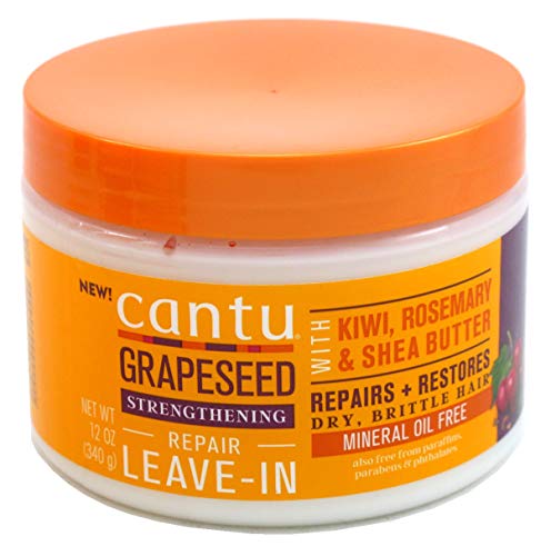 Cantu Grapeseed Leave-In Repair Cream Банка 12 унции (опаковка от 2 броя)