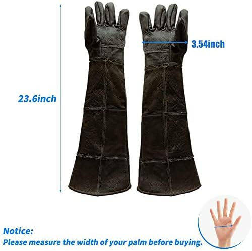 Непромокаеми Кожени Ръкавици Срещу Ухапване От Надраскване С Дълъг Ръкав И Защитни Ръкавици Нови