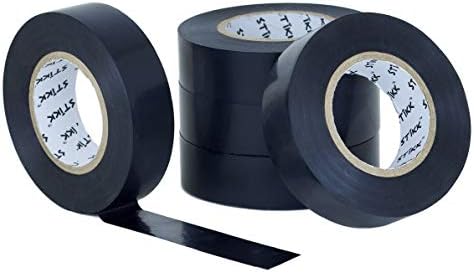 STIKK Черна електрическа лента (5 опаковки) 3/4 Ширина 66 метра на дължина от 20 метра