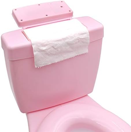 XKH - Baby Kids Преносим Розов Реалистичен Детски Гърне Тренировъчен Тоалетна с Промывочным Звук Детско Столче на Седалката на Дете [P/N: ET-BABY004-PINK]