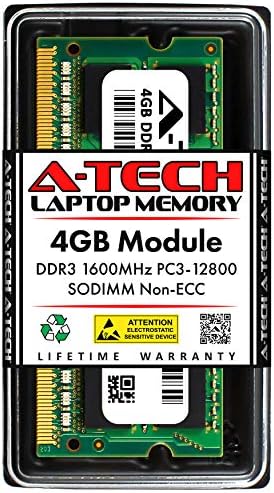 A-Tech 4 GB DDR3 1600 MHz sodimm памет PC3-12800 CL11 Модул оперативна памет на Лаптопа