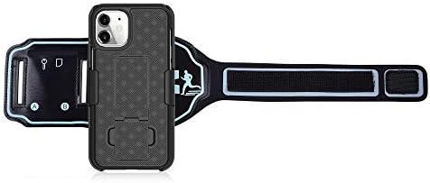 igooke iPhone 12 Mini Sports Armband, Hybrid Hard case Cover Built in Kickstand with Sports Armband Combo,Running Case