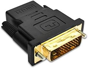 DVI-HDMI адаптер, 2-Pack Позлатени 1080P Мъжки женски конвертор (черен)