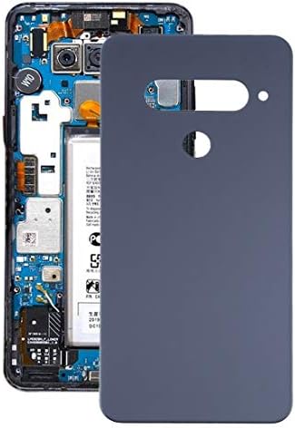 Задния капак батерия за LG G8s ThinQ/LM-G810 LM-G810EAW (Цвят : черен)