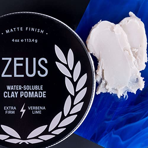 ZEUS Clay Pomade for Men Matte Finish - Paraben Free - Extra Firm Hold Styling Clay Pomade (4.0 грама)