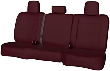 На задната СЕДАЛКА: ShearComfort Потребителски водоустойчиви калъфи Cordura Seat Covers за Subaru Crosstrek (2013-2017) цвят бордо за 40/60 Split Back Solid Bottom w/ 3 регулируеми останалите главата