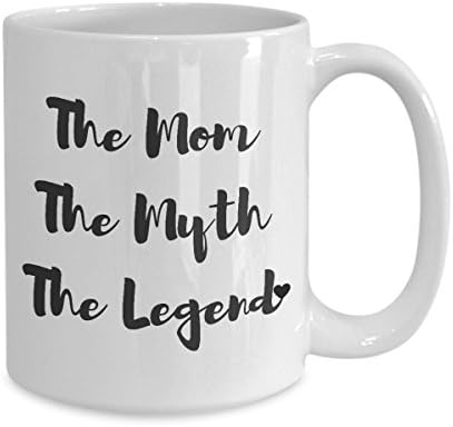 Mom - Мит-Легенда Coffee Mug Gift - Подарък за майка си, от Дъщеря или Син - Бял