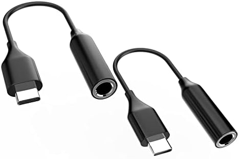 3,5 мм USB C Jack Аудио Кабел Конектор(2 бр)КПР Адаптер За слушалки Тип AUX Кабел Dongle Сплитер е Съвместимо Разширение