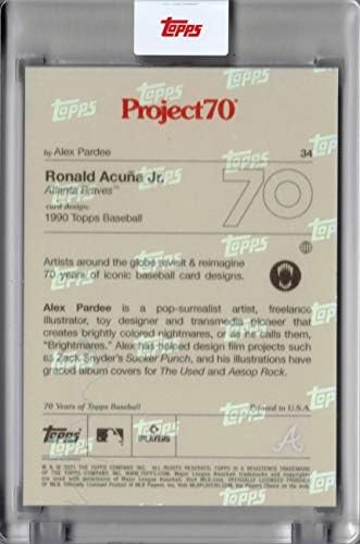2021 Topps Project 70 Baseball Card 34 1990 Ronald Acuna Jr. by Alex Pardee