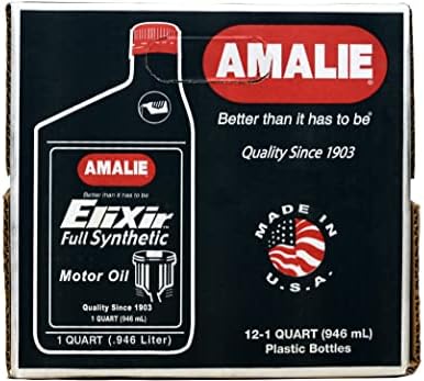 AMALIE Еликсир 0W-40 Пълна синтетично моторно масло (160-65776-56) 1 литровата бутилка, опаковка от 12 броя