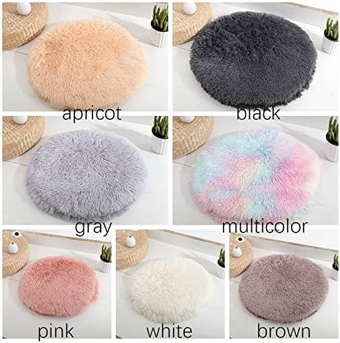 KESIO Round Pet Dog Bed Mat Long Plush Soft Fluffy Пет Cushion Cats Bed Blanket Pad for Small Cats Dogs Sleeping Improvement