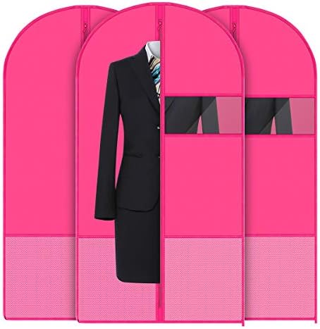 FF1 Чанти и калъфи за дрехи (43 инча) - Дишащи седалките за чанти за костюми, рокли, бельо, багаж или пътувания - Чанта