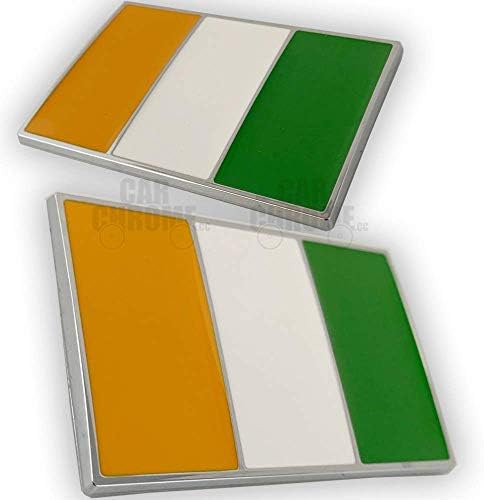 Ирландски Флаг Стикер Знаме на Ирландия Стикер на Прозореца на багажника Емблемата на Иконата за Логото на Гребен 3D Хром Зелен Бял Оранжев Флаг