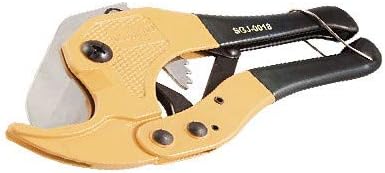 Нов Lon0167 Жълт Черен Черта 42 мм 1 5/8 надеждна ефективността на PVC тръба Маркуч Трещотка нож(ID:b72 1d a8 7d7)