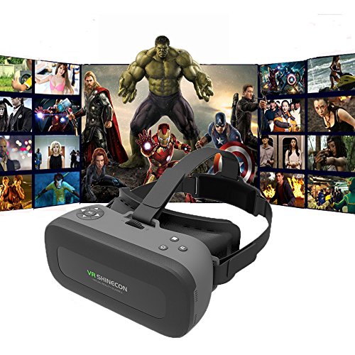 3D VR Слушалки виртуална реалност, Всичко това в една кола Android с 5,5 инчов вълнуващо екран HD 1080P Процесор Allwinner Поддържа Bluetooth, WiFi 2,4 G TF Карта OTG USB за PC Филми и игри на ТЕЛЕ