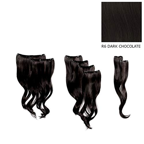 Hairdo 8 Piece Wavy Hair Extension Kit, Тъмен Шоколад, 18 Инча от Hairuwear