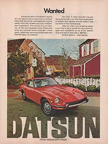 Обява във вестник: 1972-173 Datsun 240 Z,Wanted.Всички, които се интересуват от спортни коли GT.