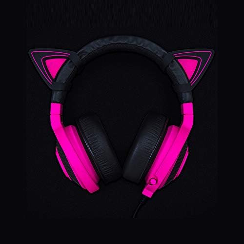 Силиконови Котешки Уши, Съвместими с Kraken Headset Кити Gaming Headset Слушалки Cat Ear Accessories (лилаво)
